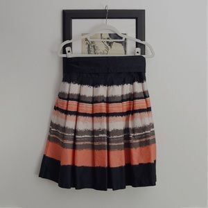 A-line midi skirt with painterly design by H&M, size 12, 100% cotton